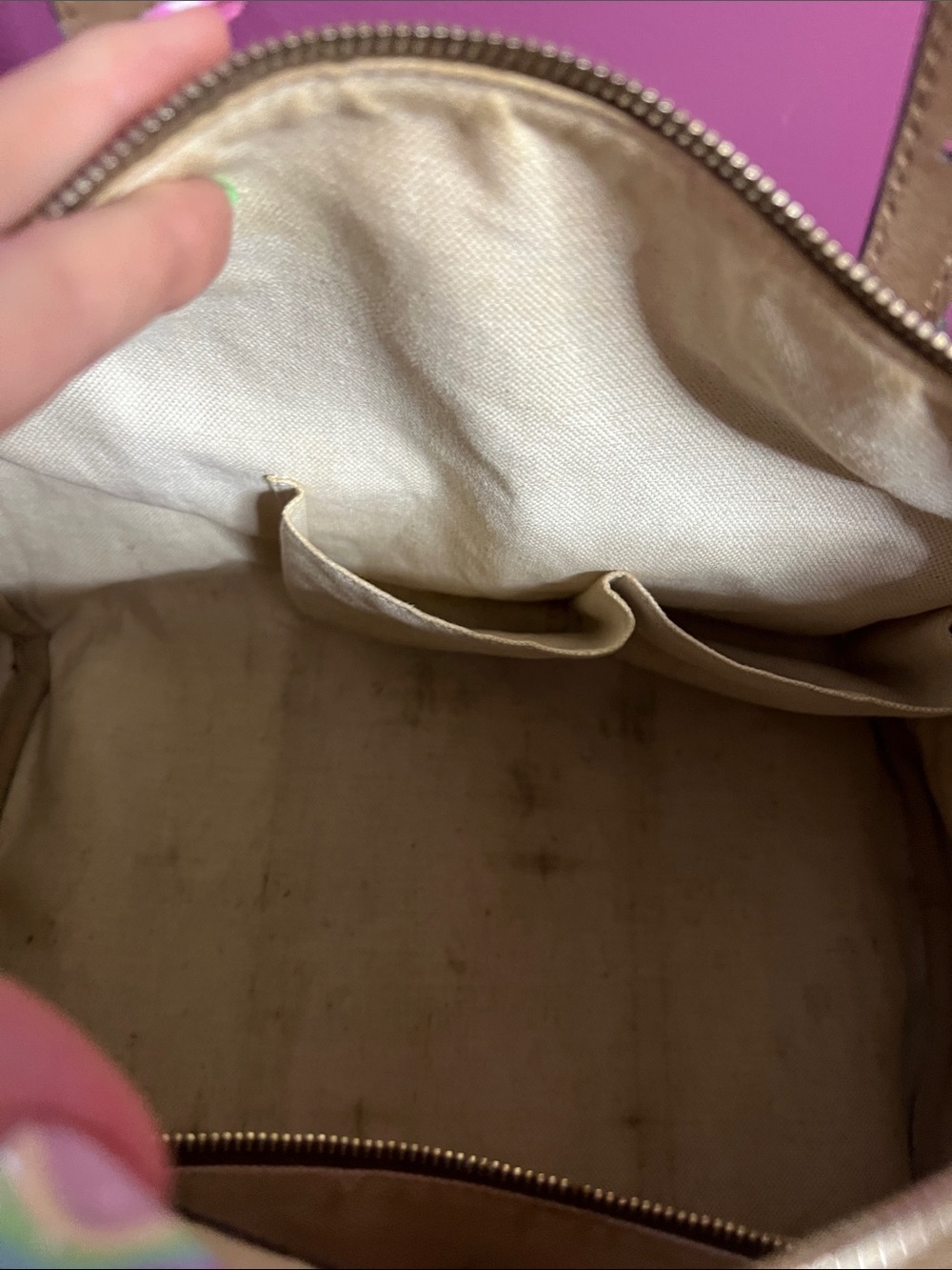 Rare !! Gucci Beige GG supreme canvas boston bag with Brown Leather Trim - Picture 14 of 16